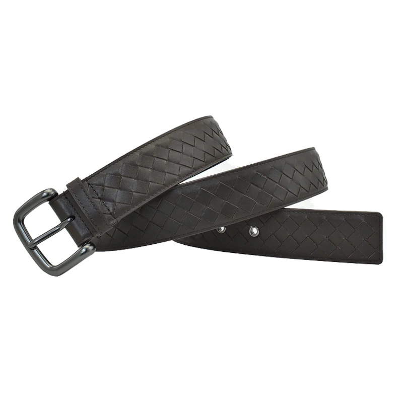 Western Men's Genuine Leather Braided Belt