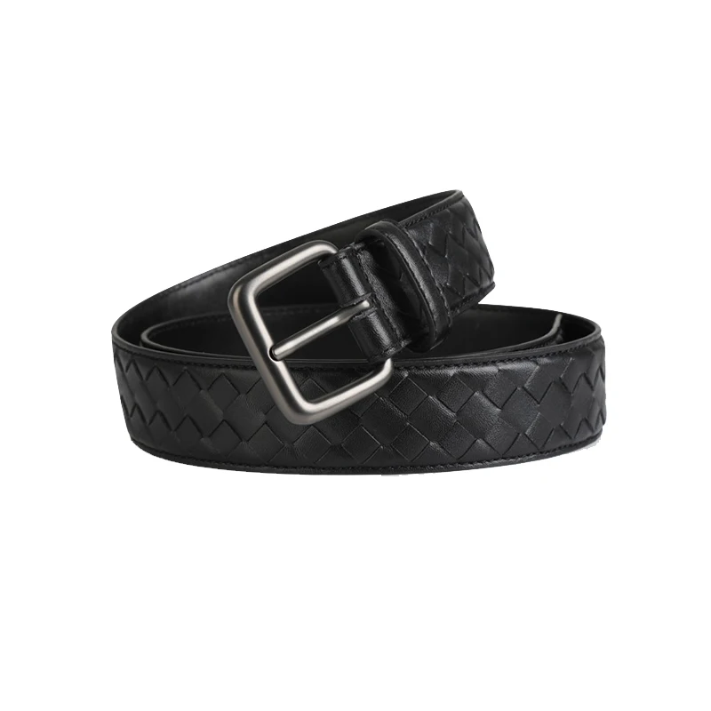 Western Men's Genuine Leather Braided Belt
