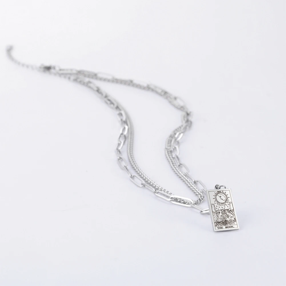 Vintage Tarot Cards Stainless Steel Choker for Women