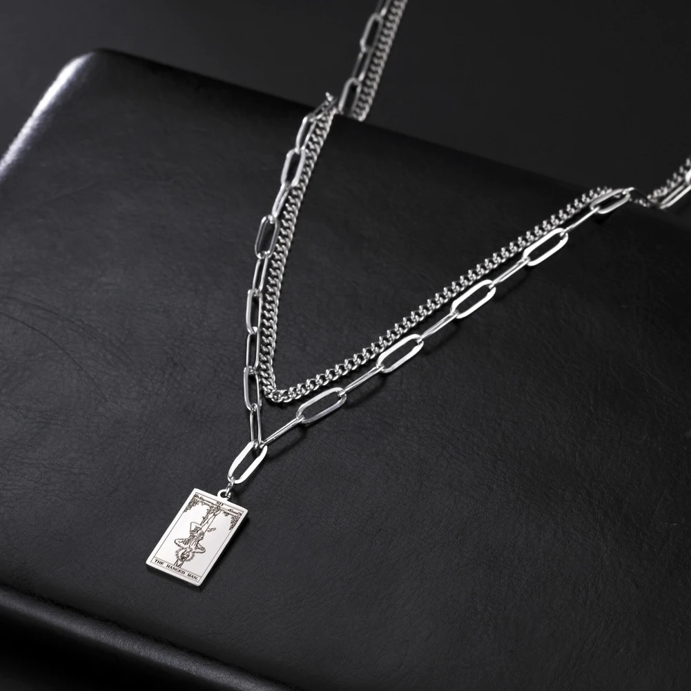 Vintage Tarot Cards Stainless Steel Choker for Women