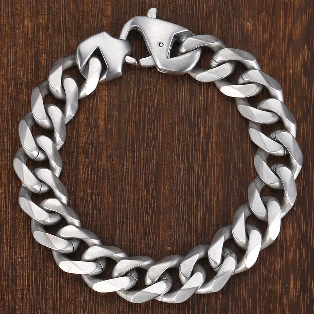 Matte Polished Men's Cuban Link Bracelet