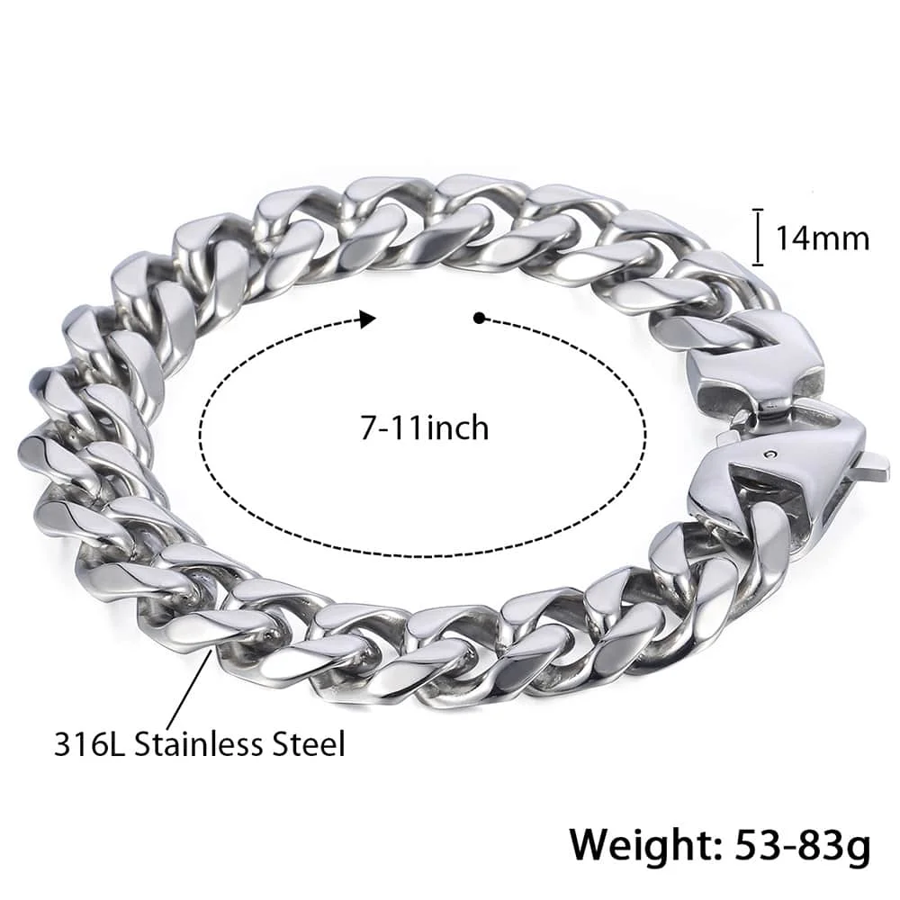 Matte Polished Men's Cuban Link Bracelet