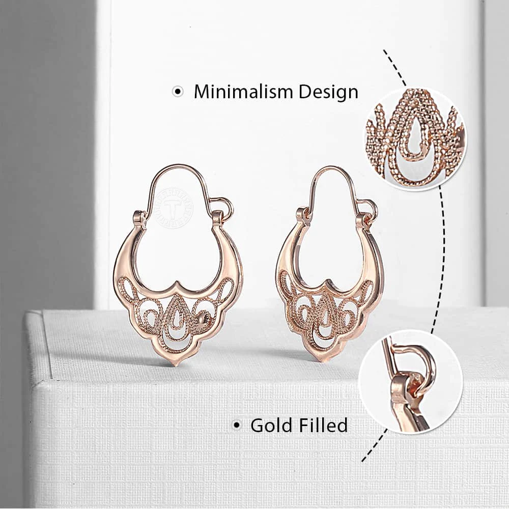 585 Rose Gold Women's Drop Earrings