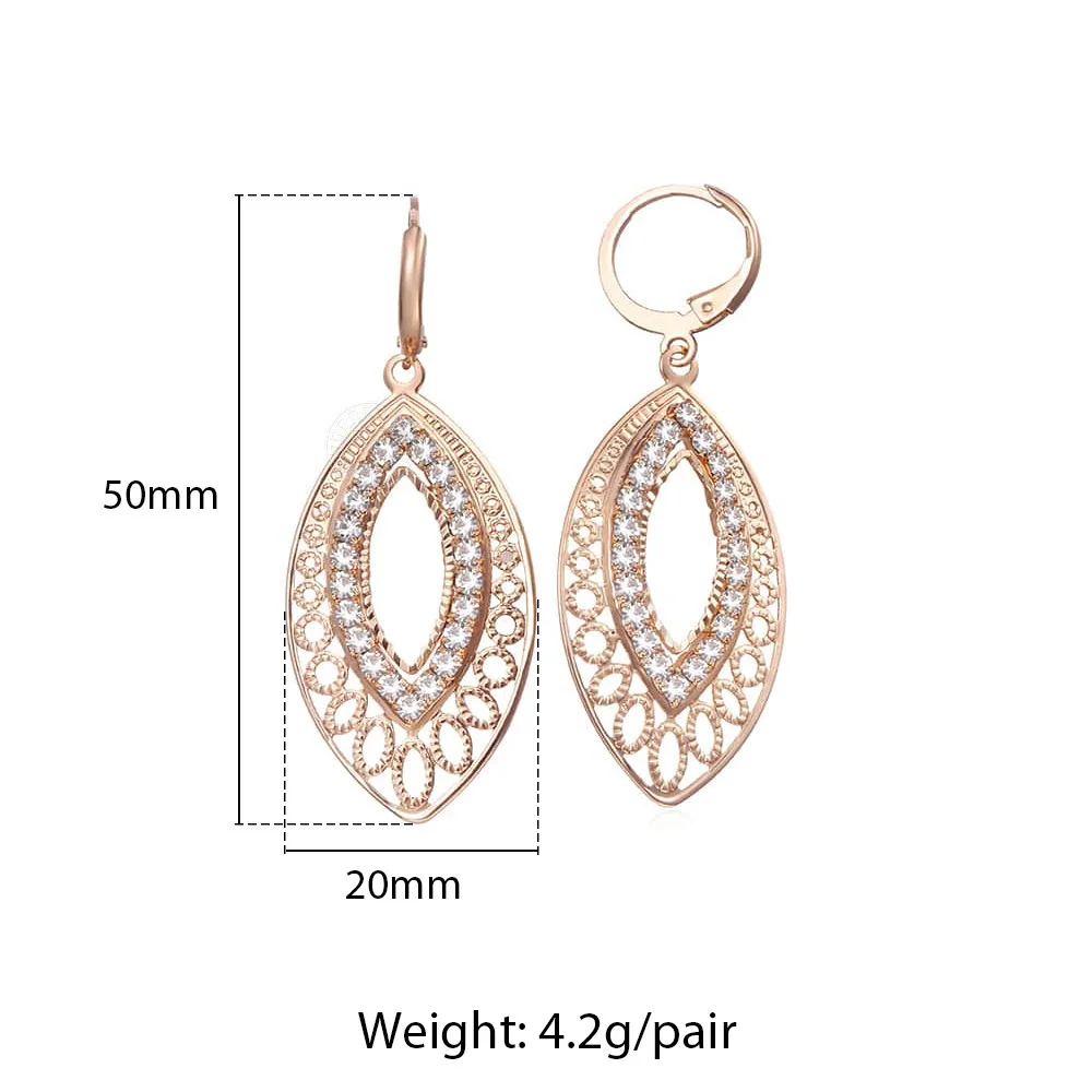 585 Rose Gold Women's Drop Earrings