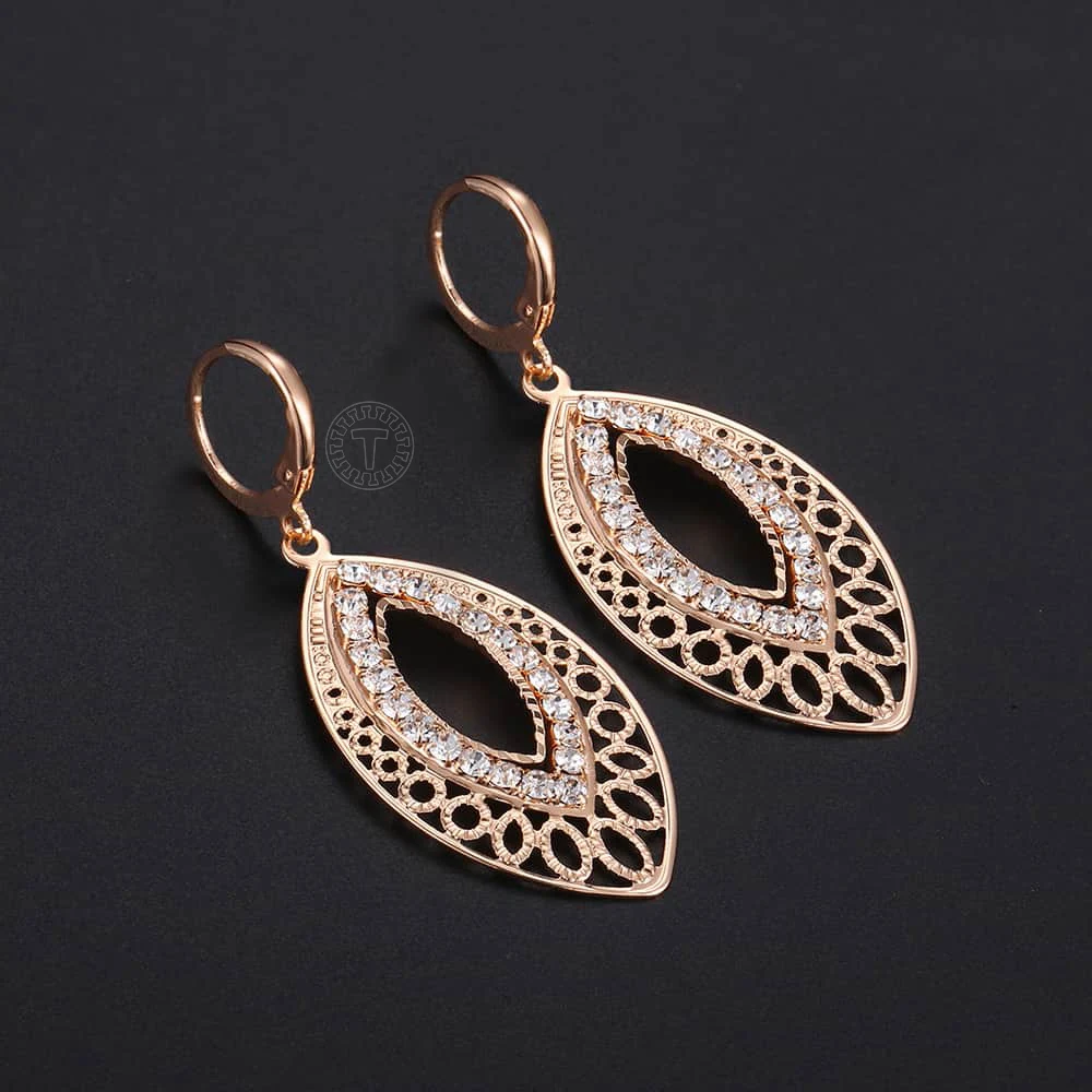 585 Rose Gold Women's Drop Earrings