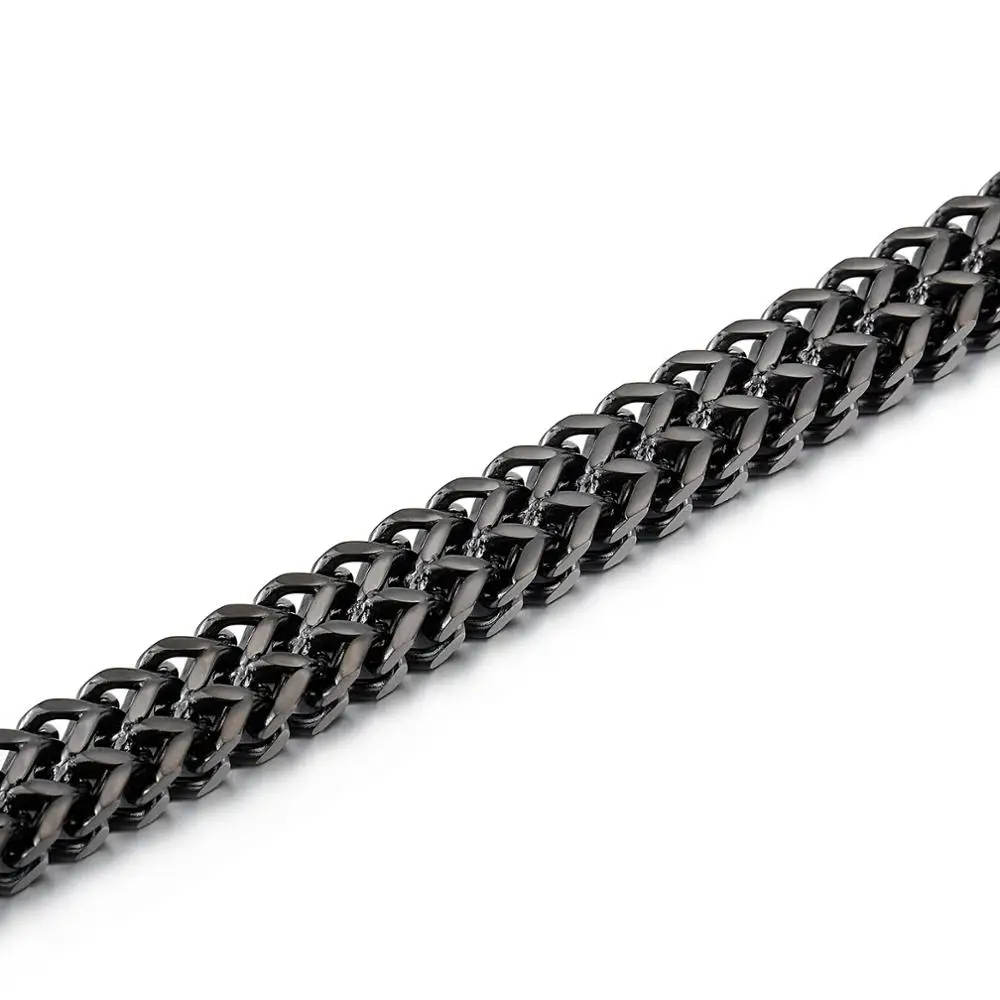 Stainless Steel Skull Heads Franco Link Curb Chain Bracelet