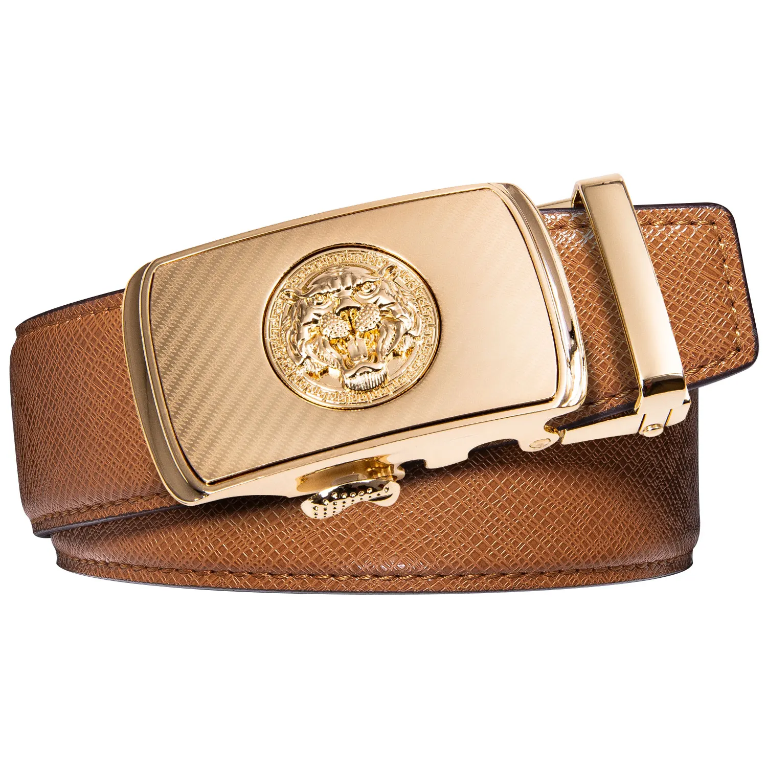 Luxury Designer Belts for Men with Golden Buckle