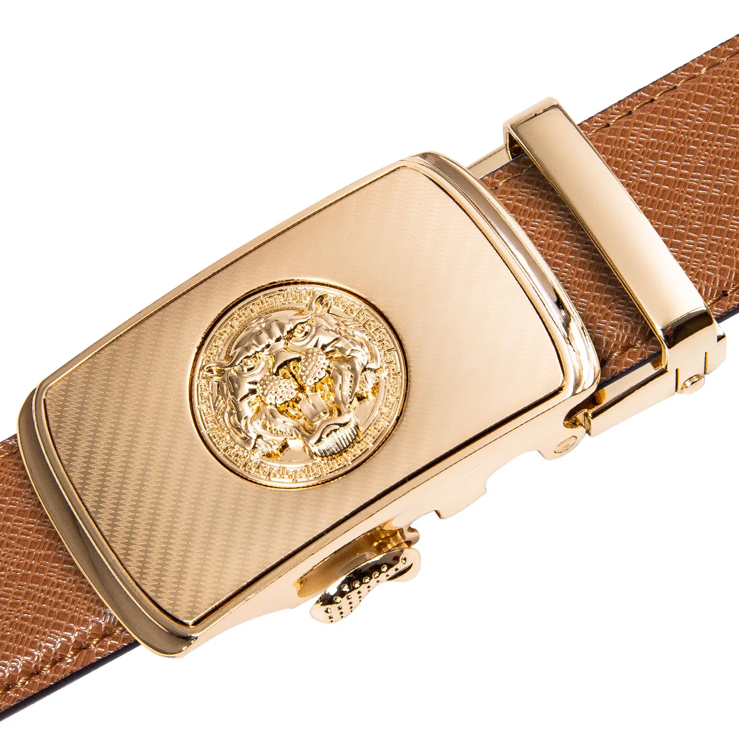 Luxury Designer Belts for Men with Golden Buckle