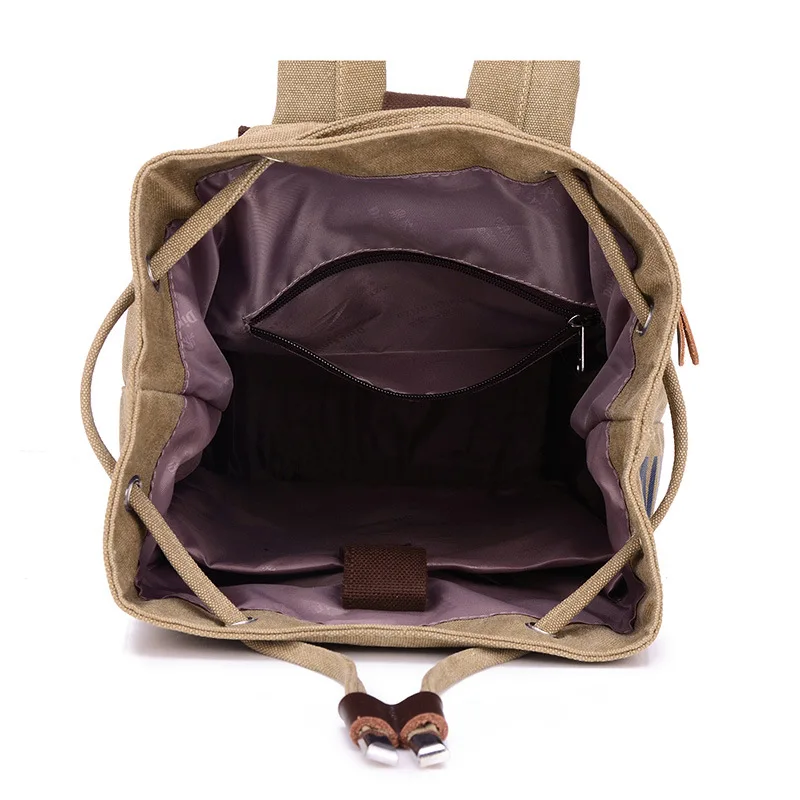 Canvas Vintage Backpack for School Hiking Travel