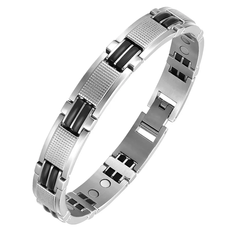 Couple Magnetic Stainless Steel Bracelet With Hook Buckle