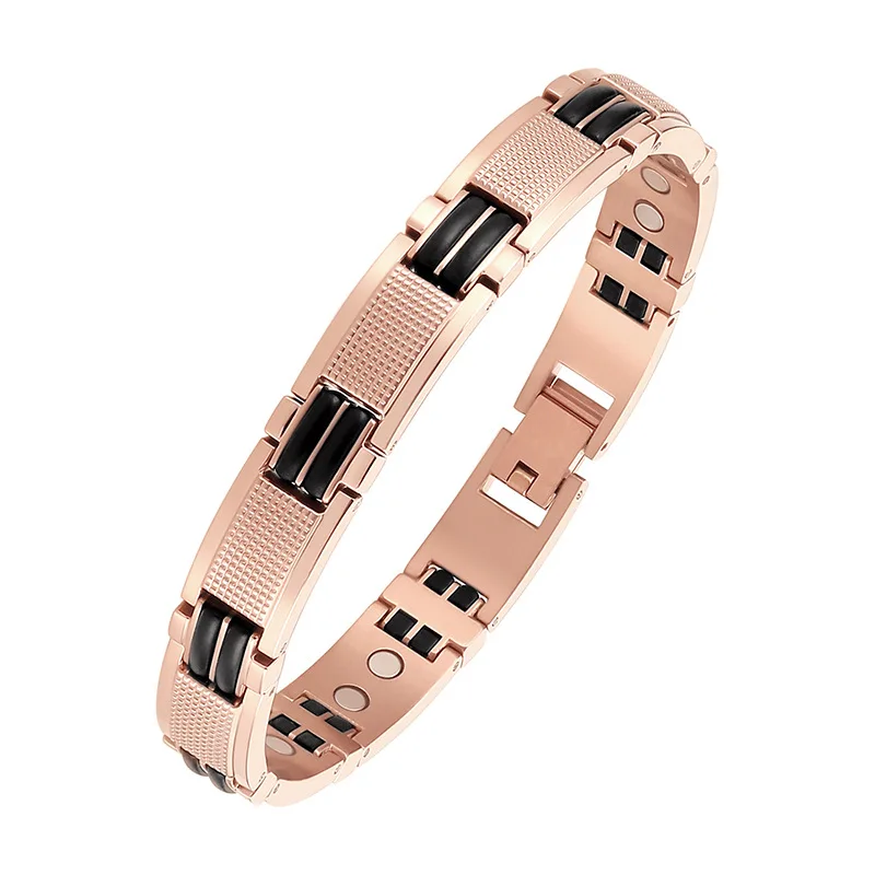 Couple Magnetic Stainless Steel Bracelet With Hook Buckle
