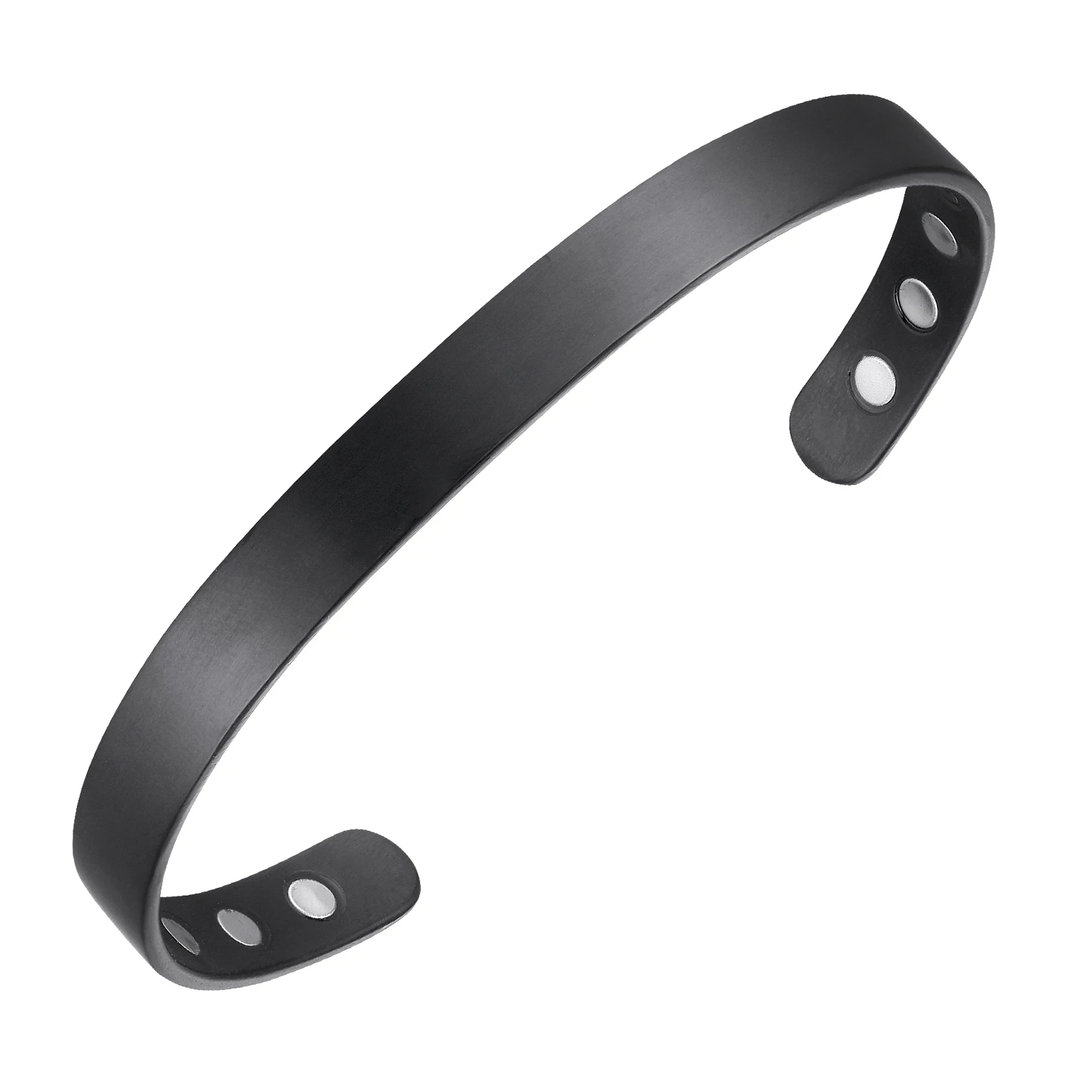 Copper Magnetic Cuff Bracelet Black Plated