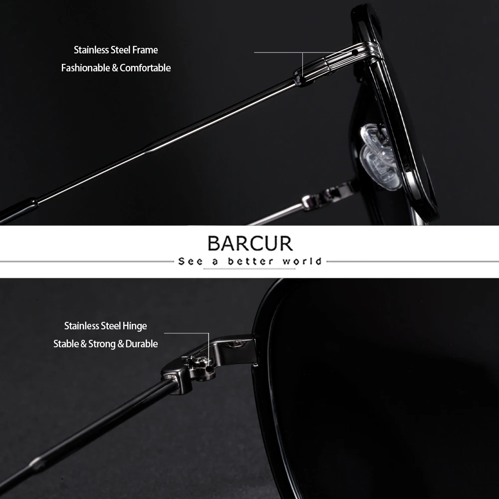 Square Polarized Sunglasses for Men Women