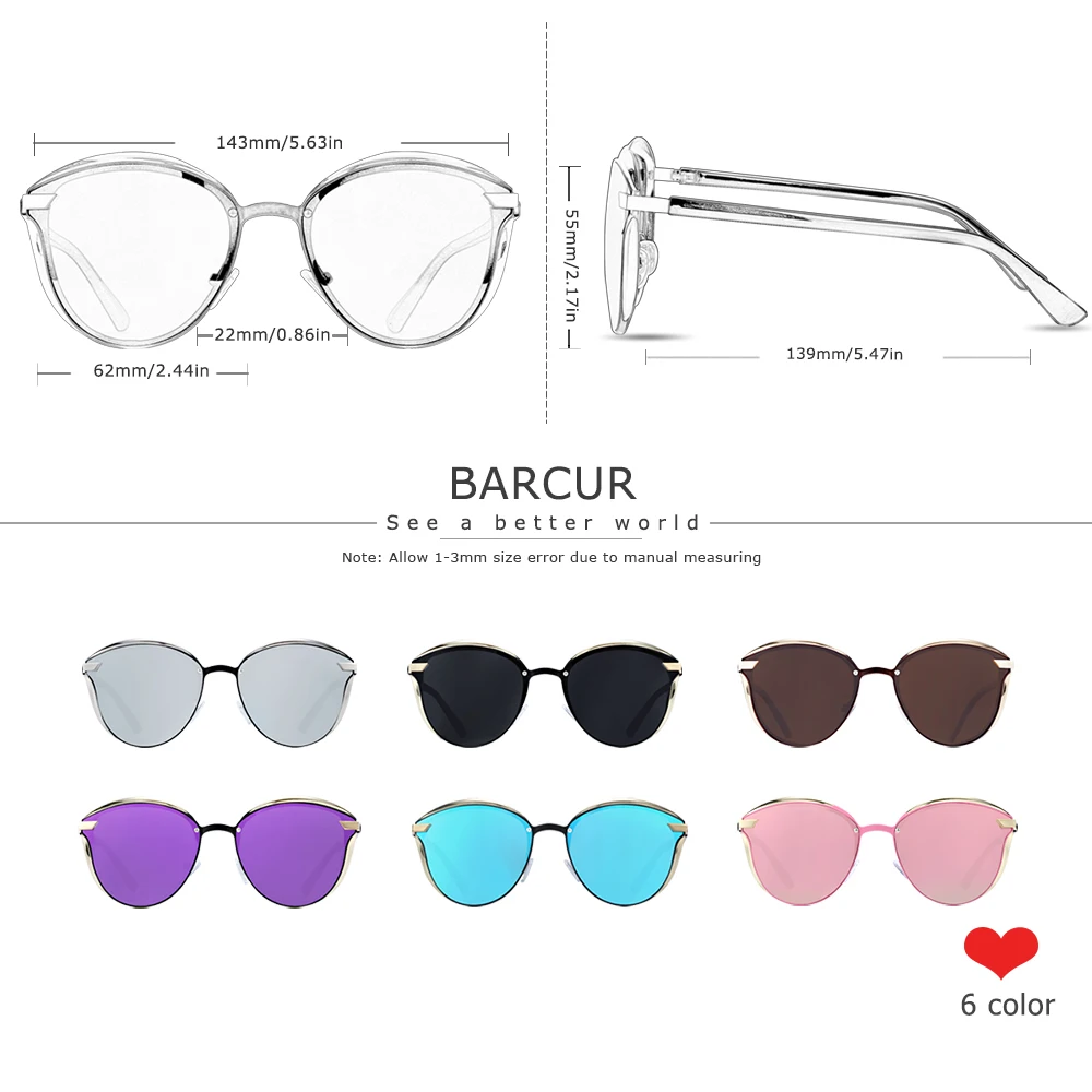 Fashion Polarized Sunglasses for Women Vintage Retro Round