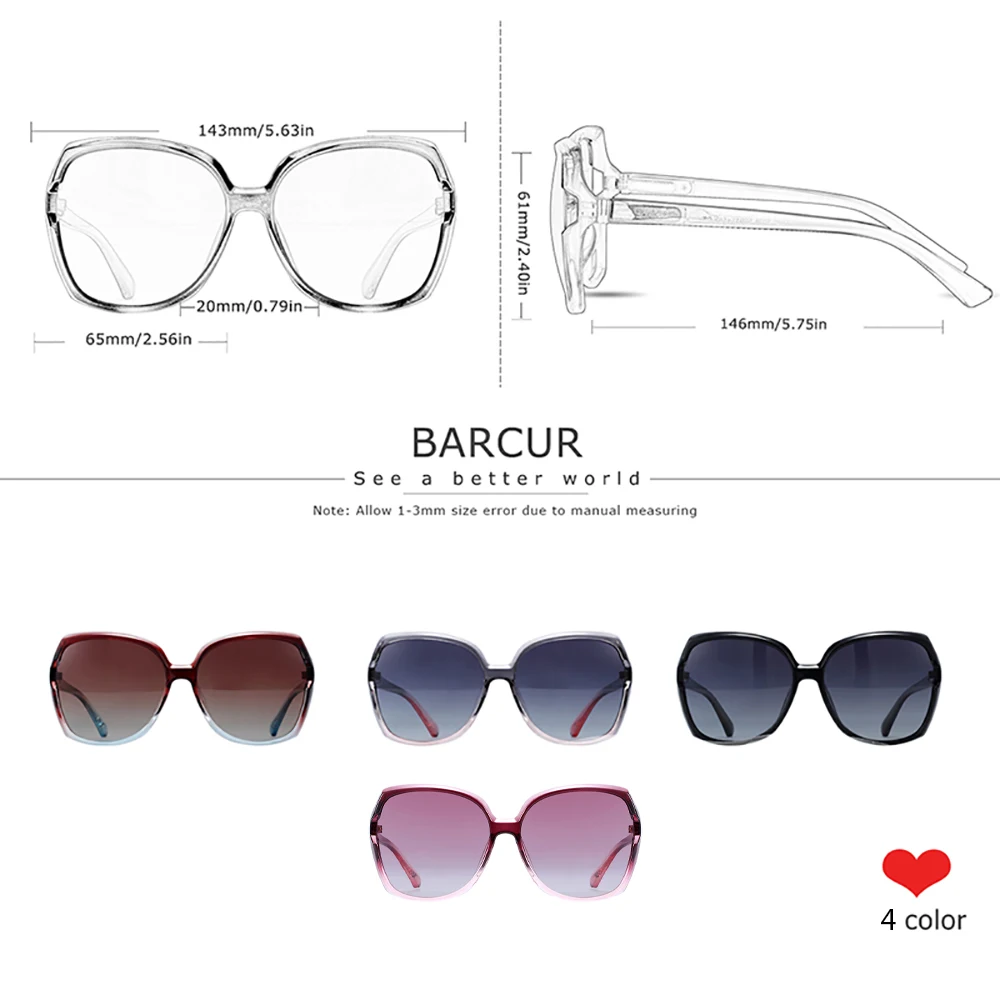 Women's Oversized Round Polarized Sunglasses