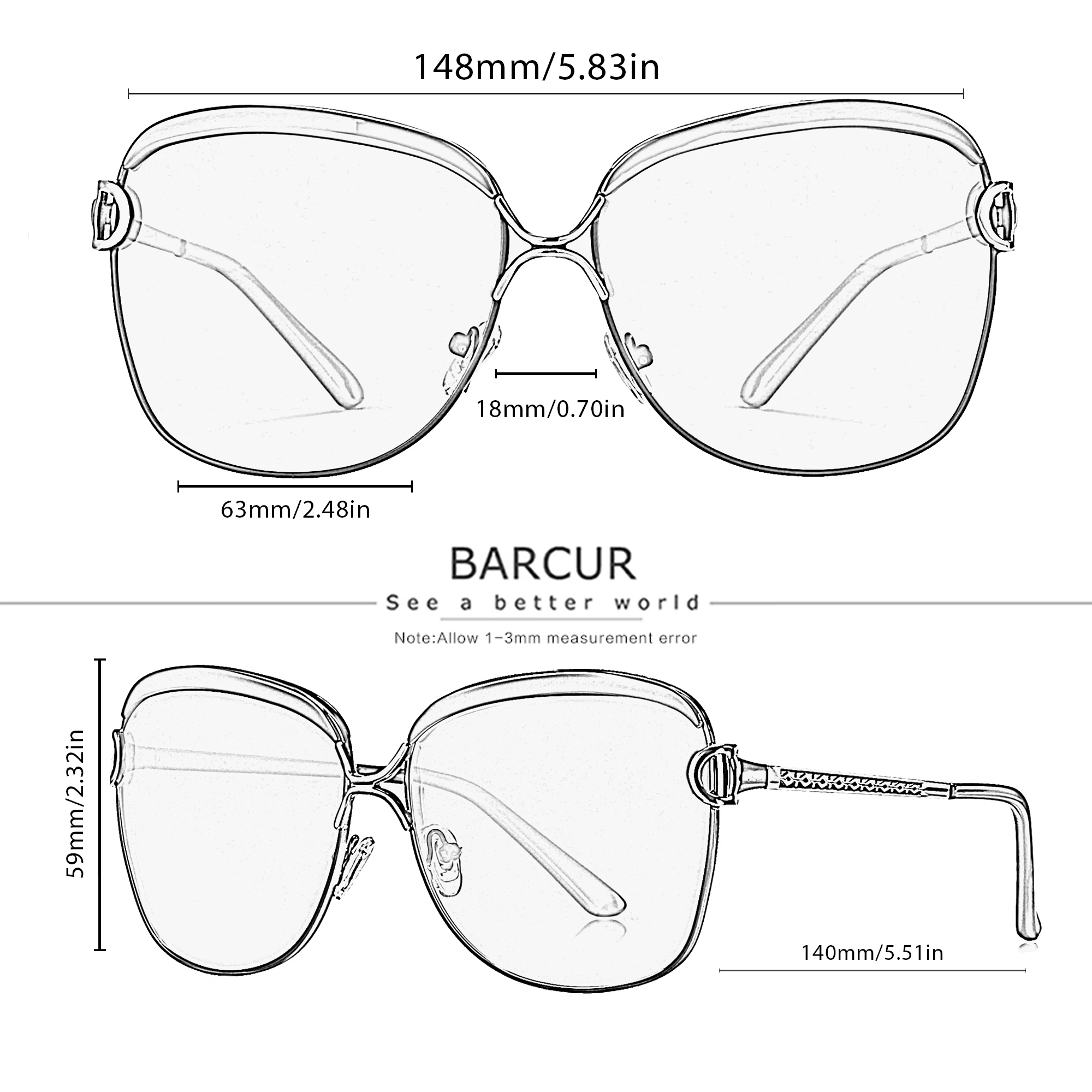 Polarized Sunglasses for Women Sensitive Eyes UV Protection