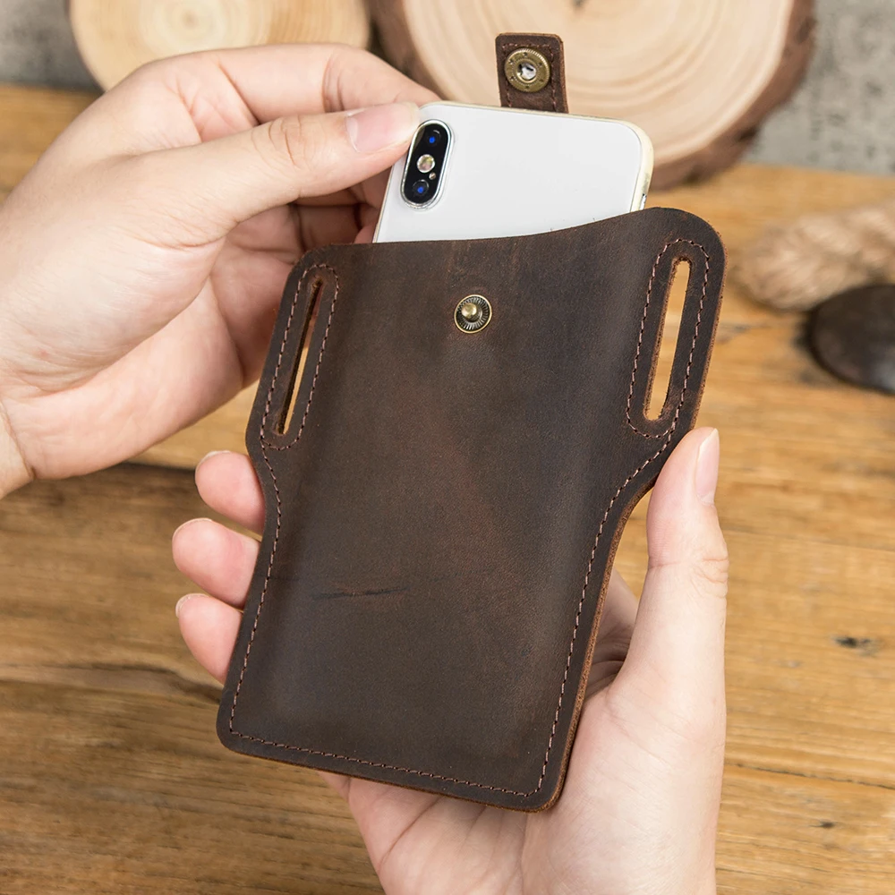 Leather Cellphone Belt Loop Holster for iPhone