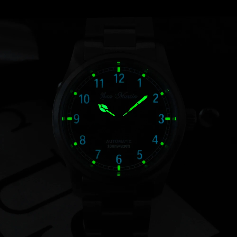 San Martin 37mm Pilot Watch Miyota 8215 Military Style
