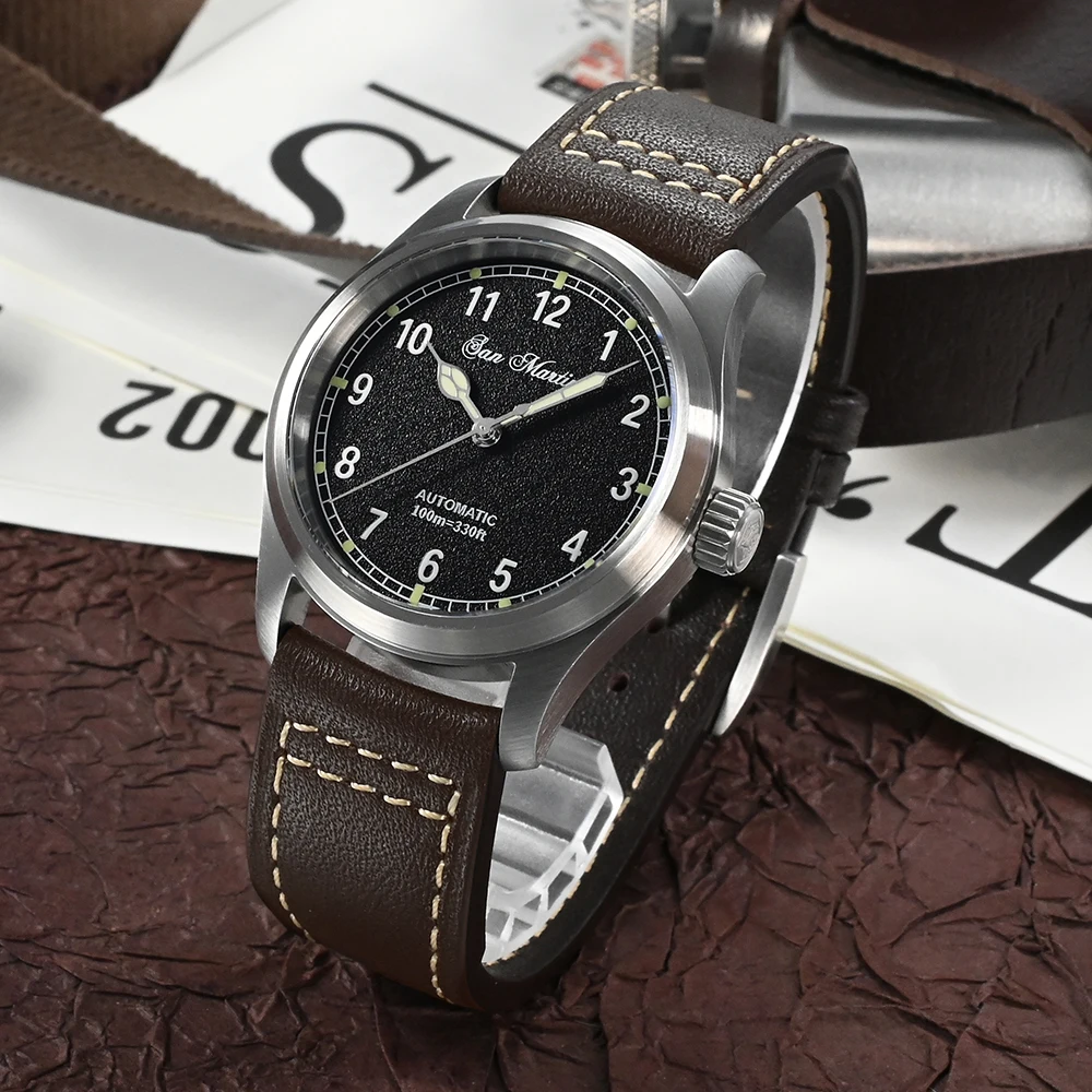 San Martin 37mm Pilot Watch Miyota 8215 Military Style