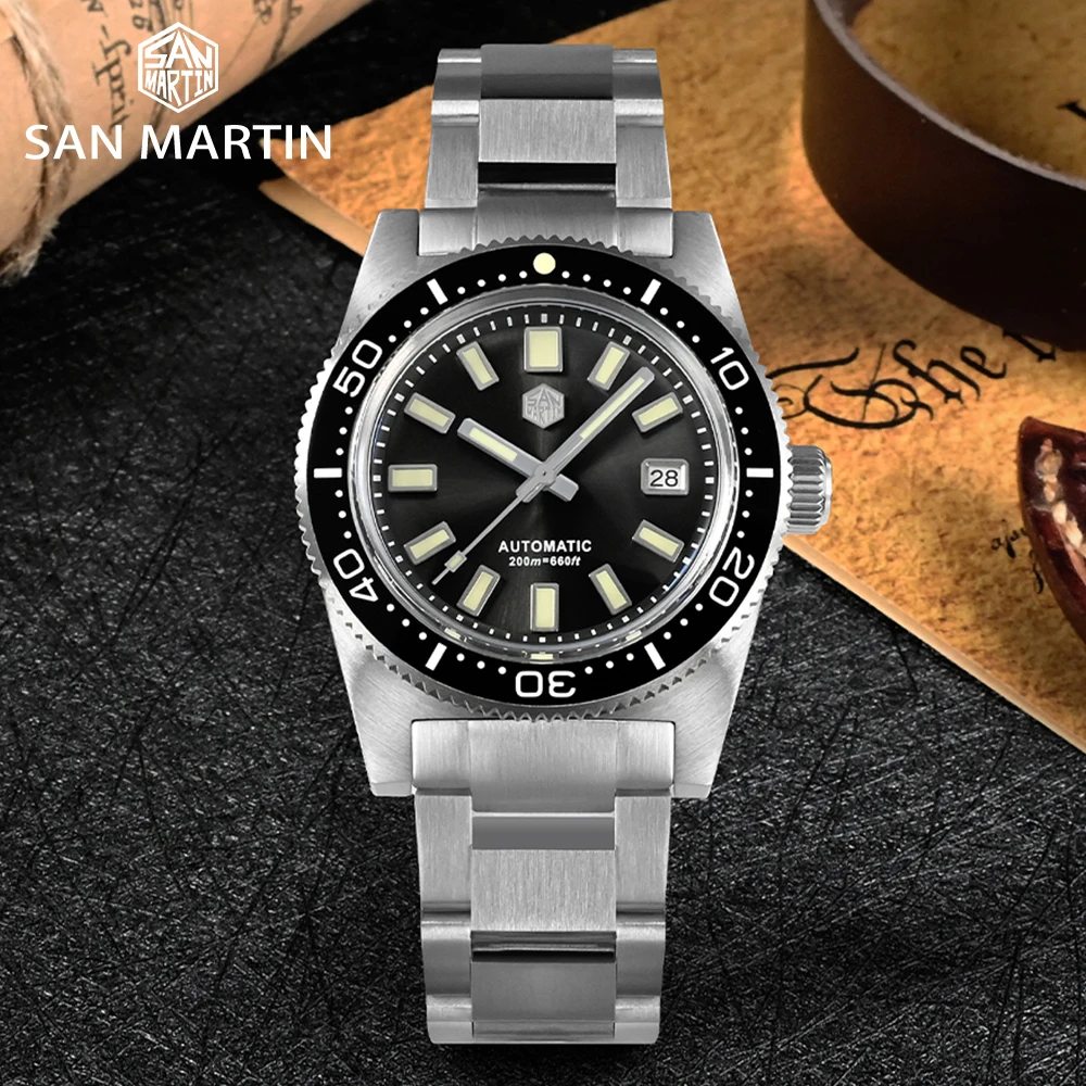 San Martin 62mas 37mm Diver Men's Watch