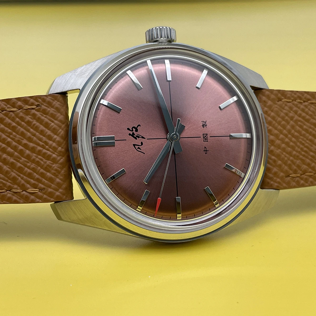 Salmon Gather Vintage Men's Dress Mechanical Watch