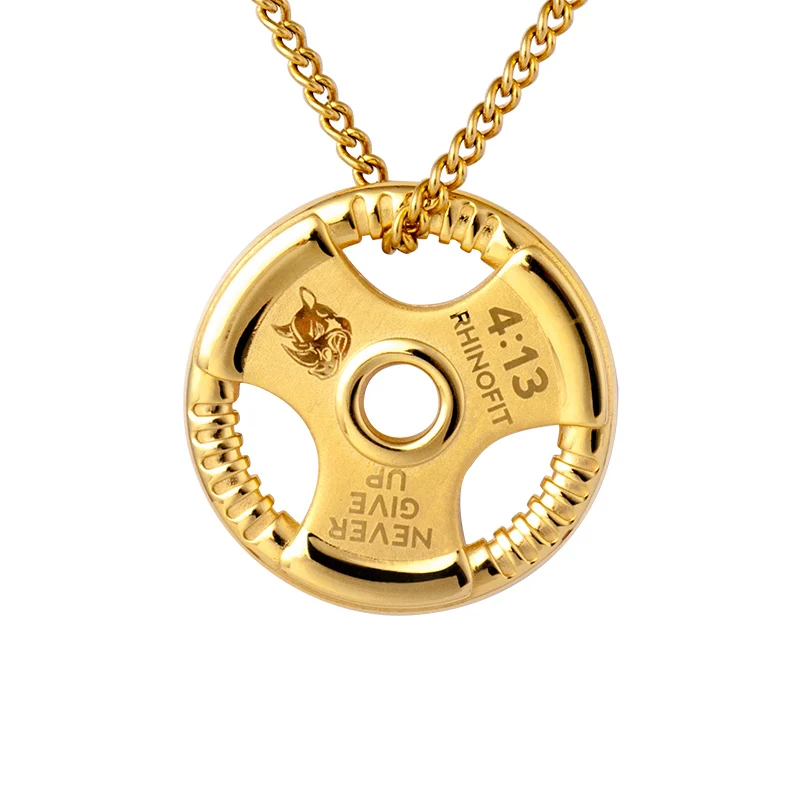 Weight Plate Necklace Dumbbell Pendant