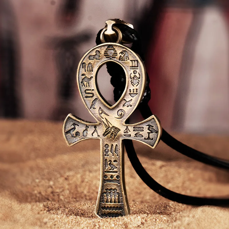 Egyptian Ankh Cross Pendant 925 Silver Necklace
