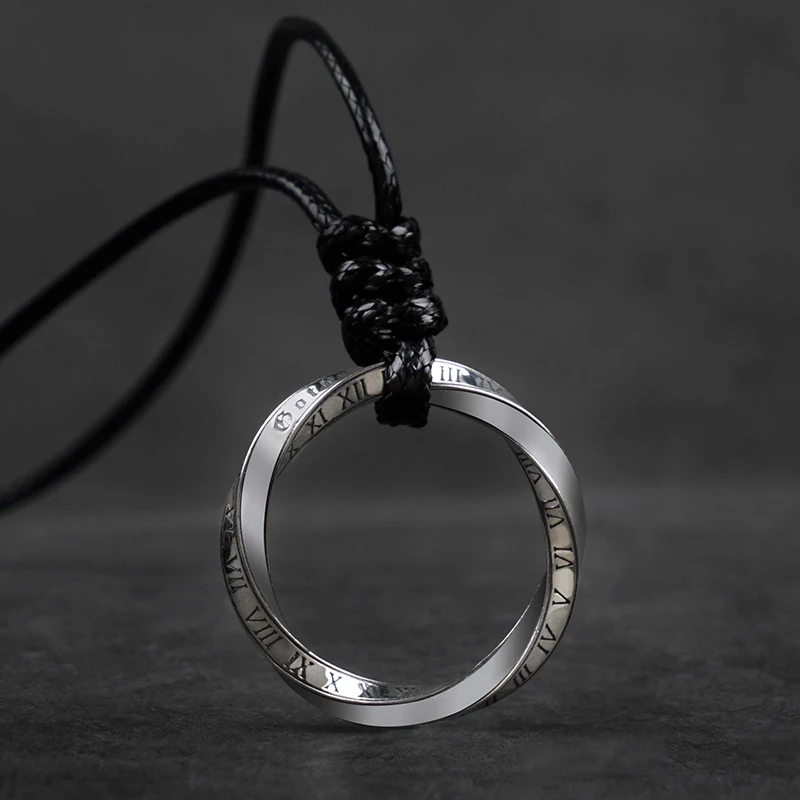 Time Cycle Mobius Pendant Sterling Silver