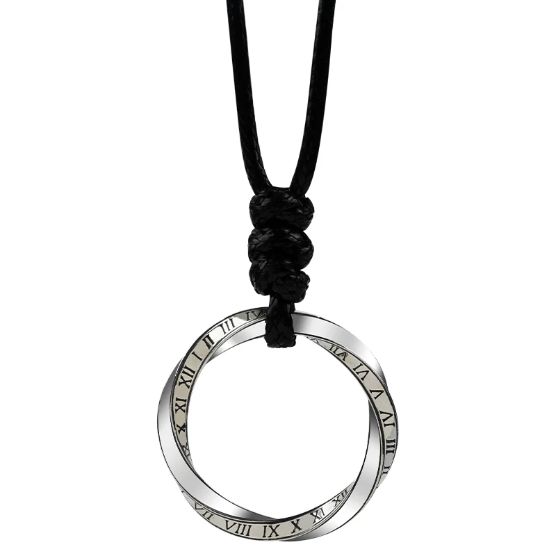 Time Cycle Mobius Pendant Sterling Silver