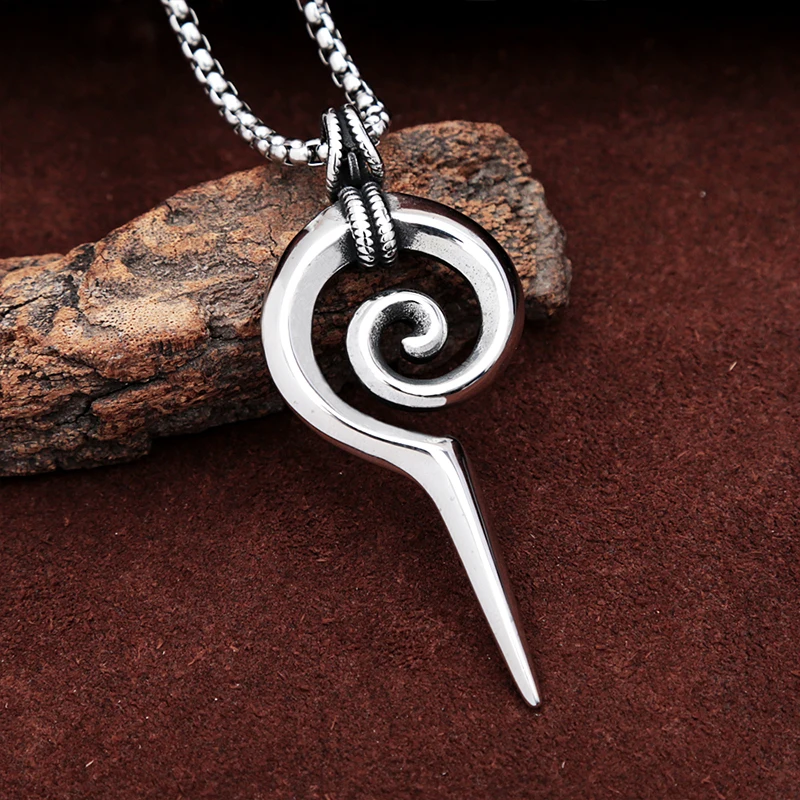 Vintage Mayan Totem Snake Scepter Pendant Necklace