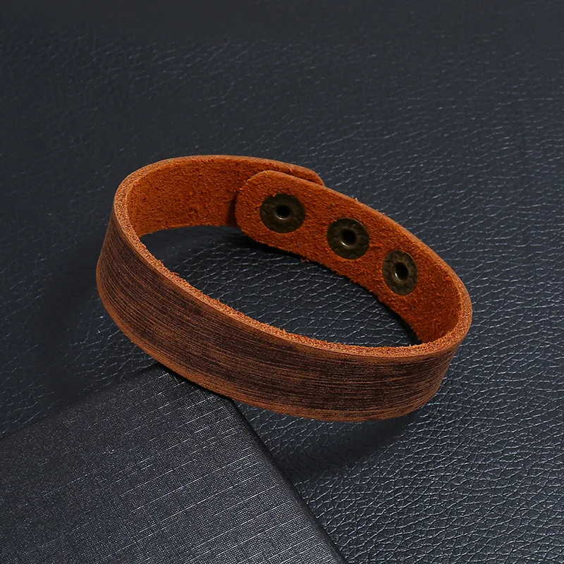Wide Retro Vintage Punk Style Mens Bracelet