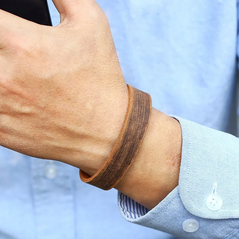 Wide Retro Vintage Punk Style Mens Bracelet