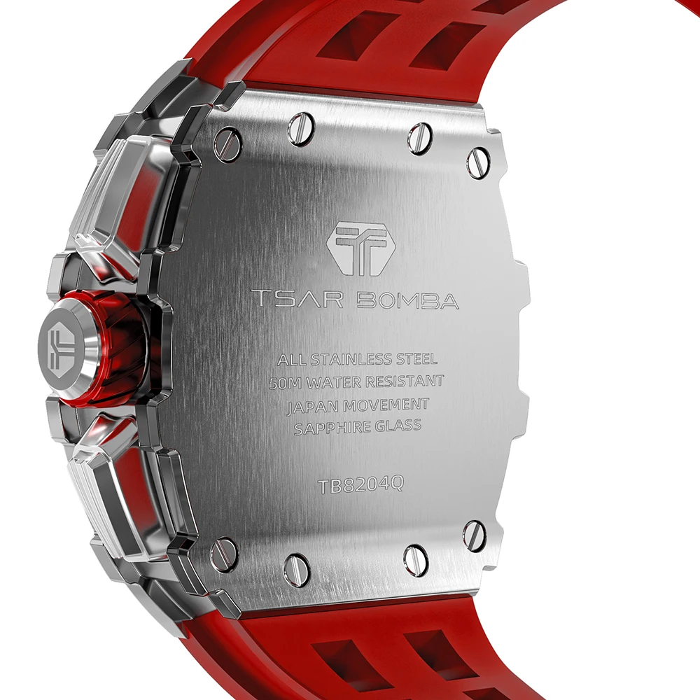 Men's Tsar Bomba Watch 8204Q Square Face