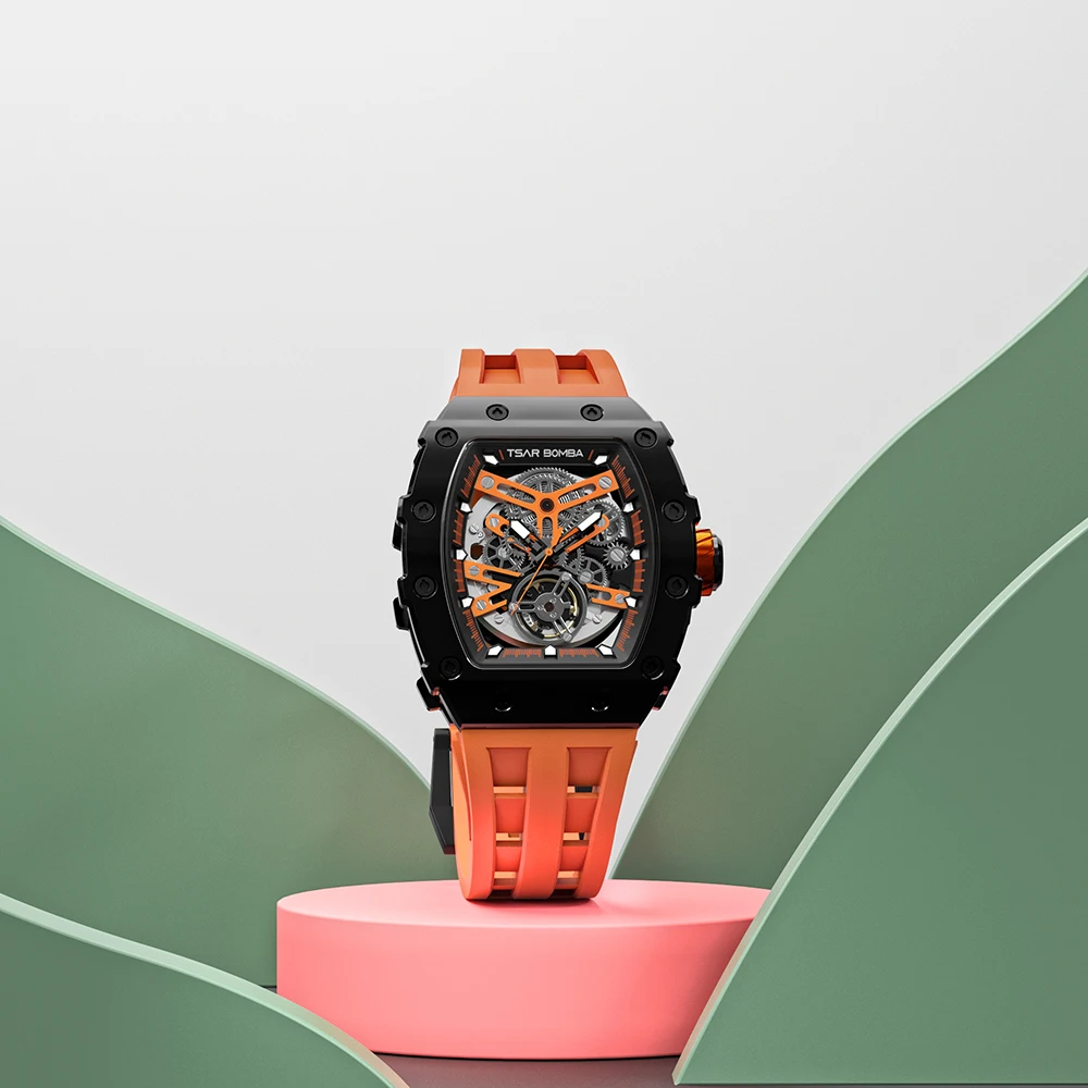 Tsar Bomba Skeleton Mechanical Men's Watch