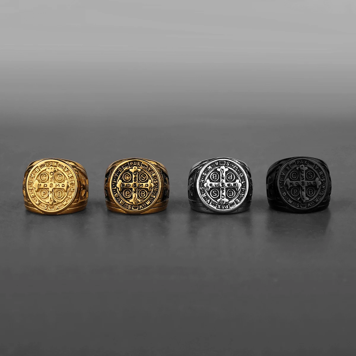 Religious Christian Catholic Jesus Cross Rings
