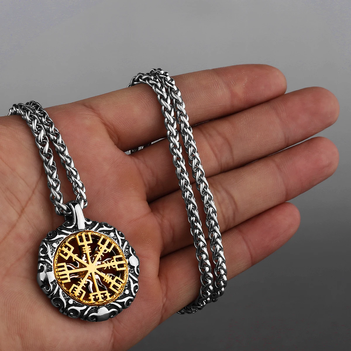 Viking Rune Multi-Style Stainless Steel Amulet Shield Pendants