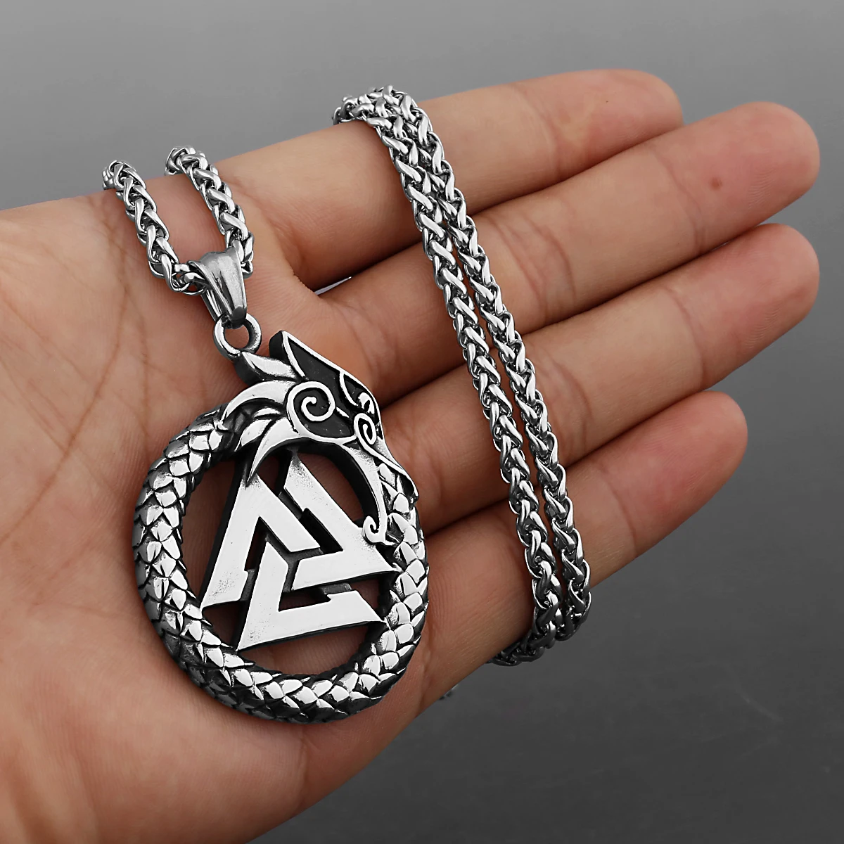 Viking Rune Multi-Style Stainless Steel Amulet Shield Pendants