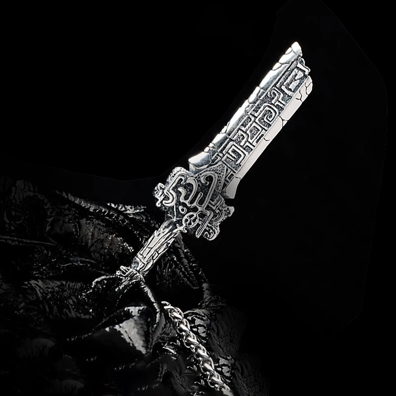 Handmade Broken Sword Pendant for Men