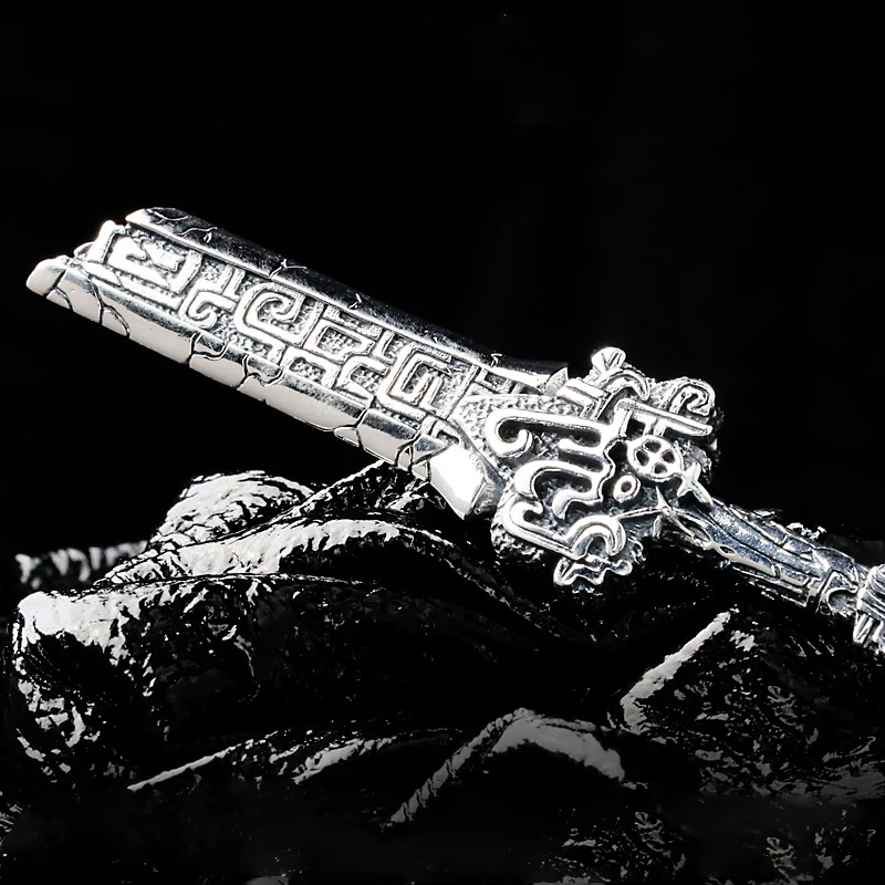 Handmade Broken Sword Pendant for Men