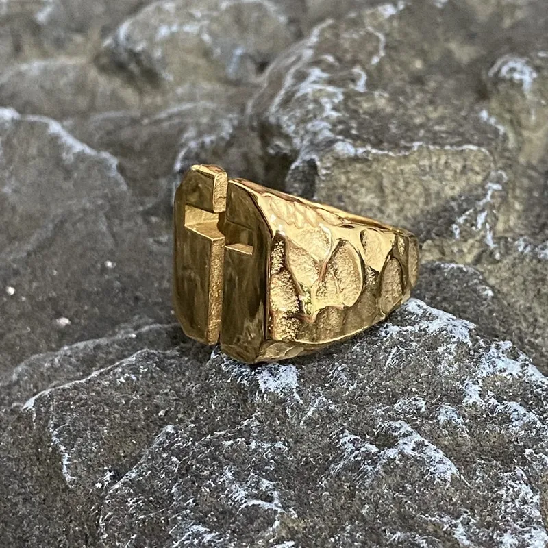Cross Stainless Steel Ring God Faith Geometric
