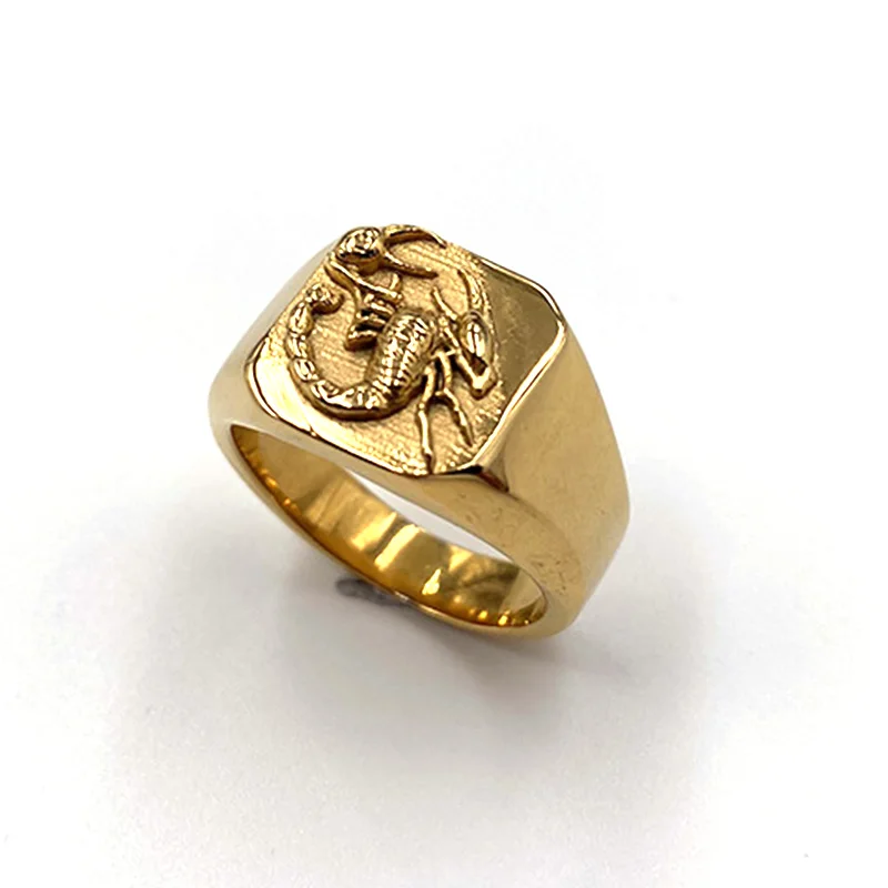Stainless Steel Vintage Scorpion Pattern Ring