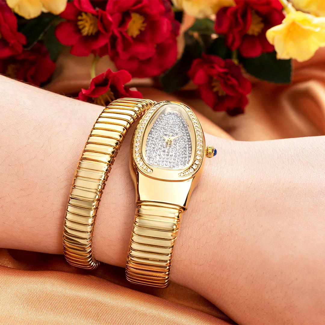 Luxury Snake Full Diamond Ladies Watches