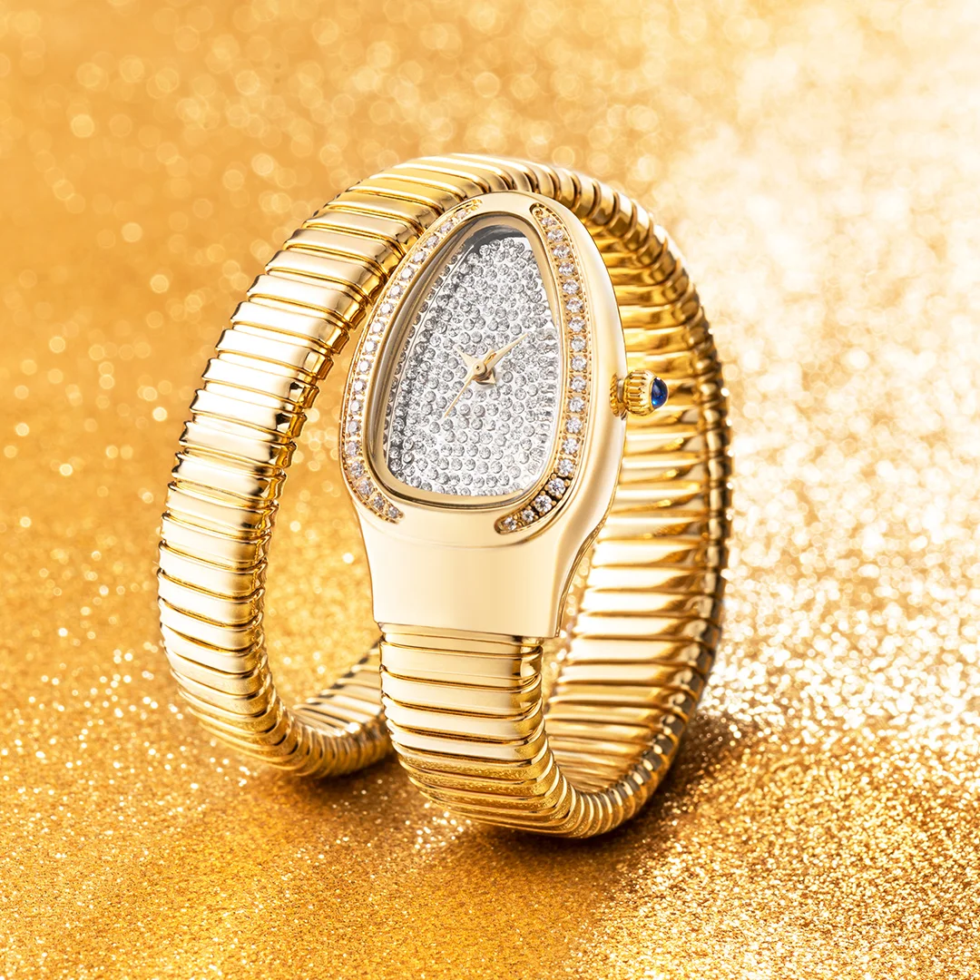 Luxury Snake Full Diamond Ladies Watches
