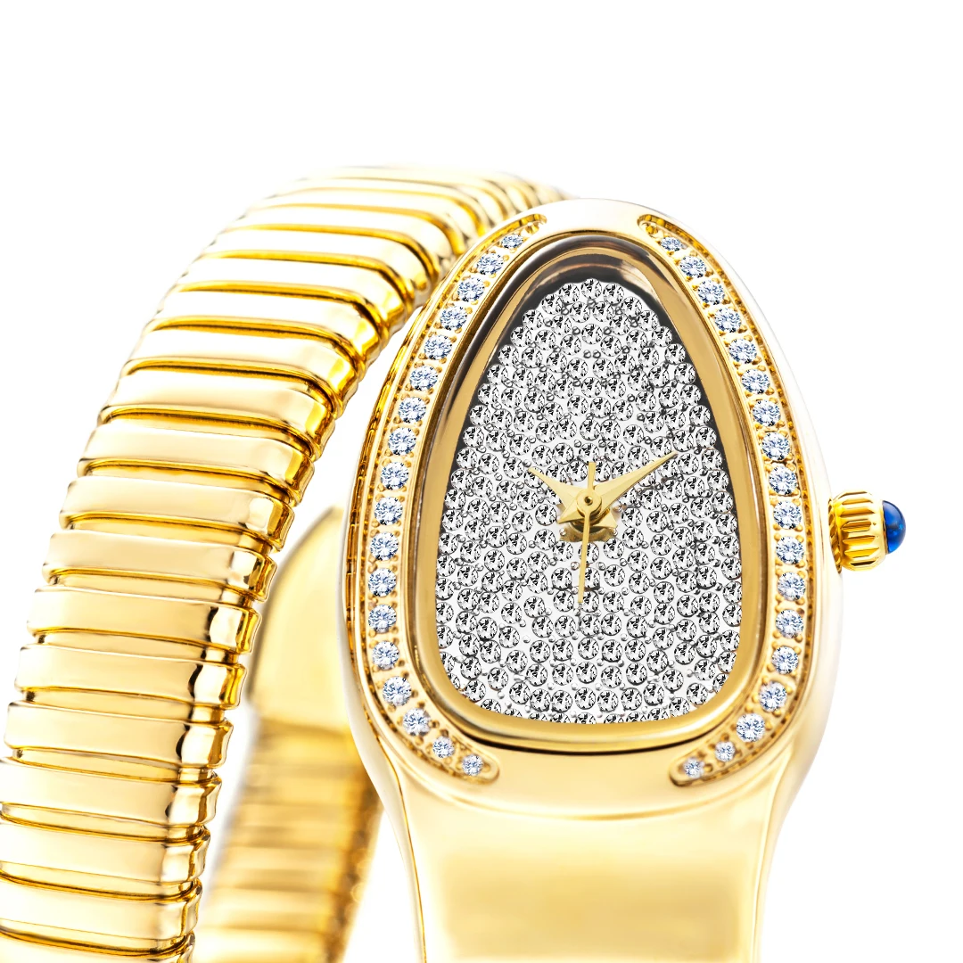 Luxury Snake Full Diamond Ladies Watches