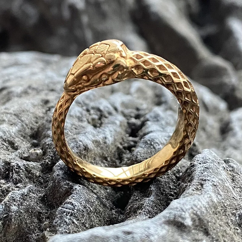 Ouroboros Snake Retro Stainless Steel Ring