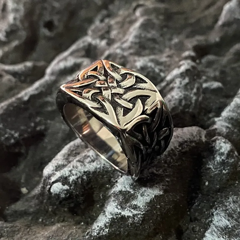 Stainless Steel Vintage Style Celtic Knot Ring