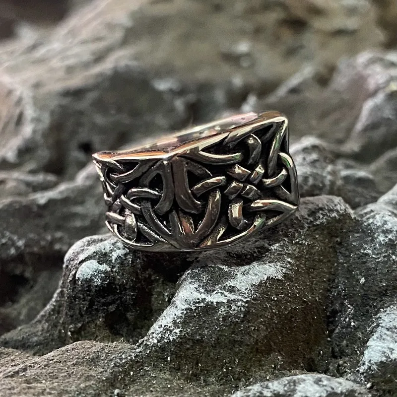 Stainless Steel Vintage Style Celtic Knot Ring