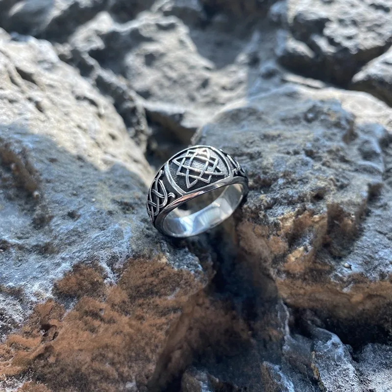Stainless Steel Nordic Amulet Celtic Knots Ring
