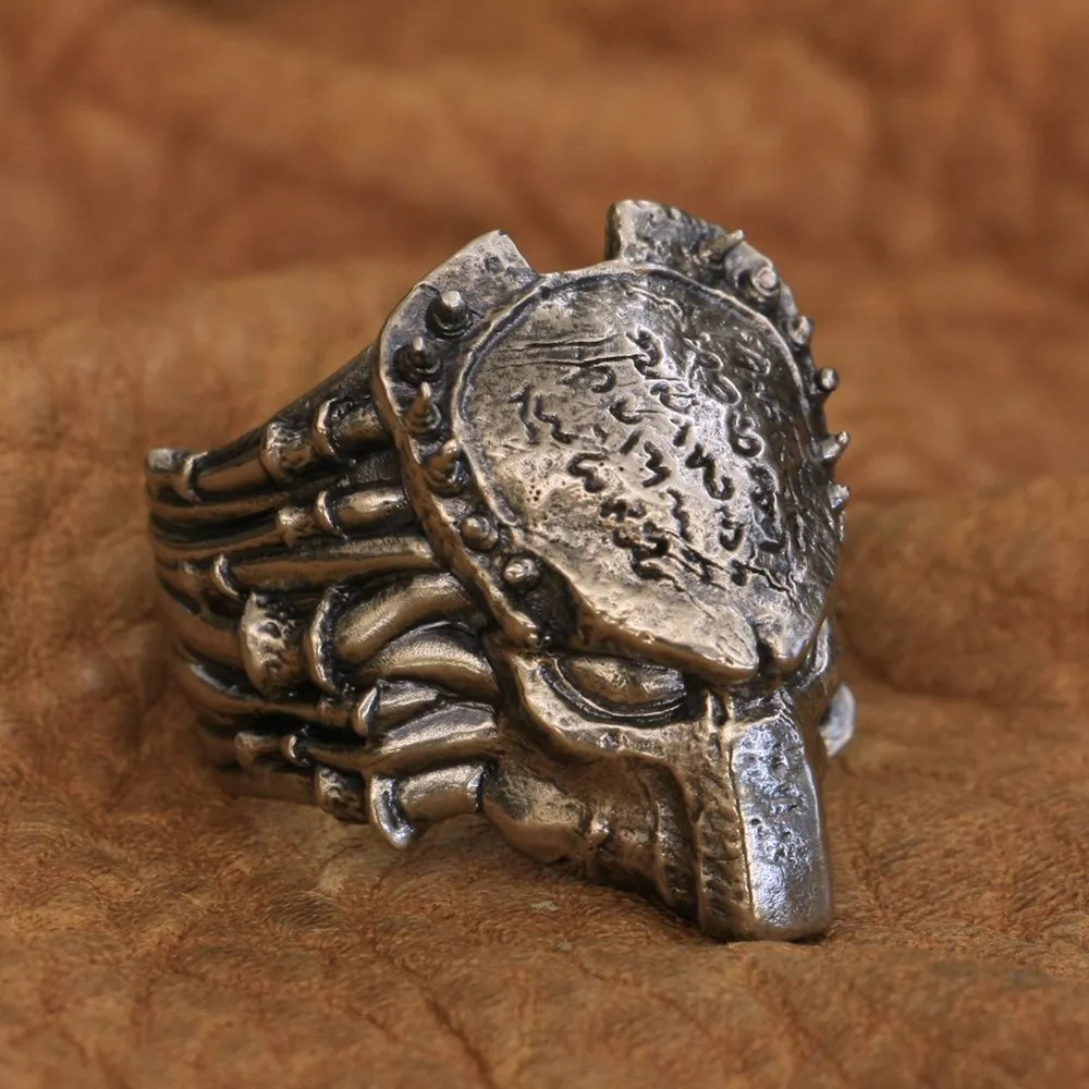 Cupronickel Alien Predator Ring for Men