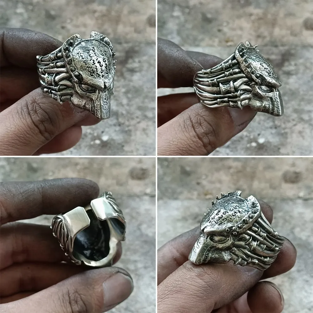 Cupronickel Alien Predator Ring for Men